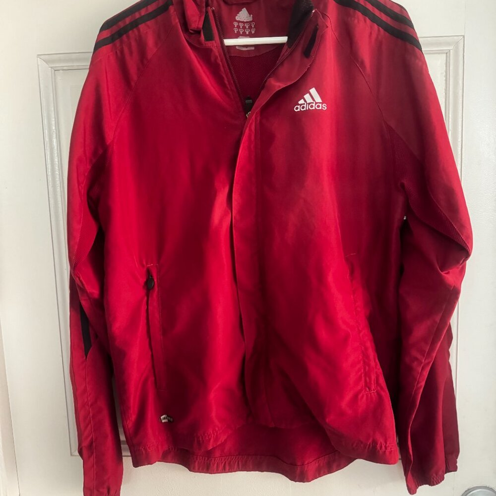 Adidas Womens Size small Burgundy Zip up Jacket‎ vented